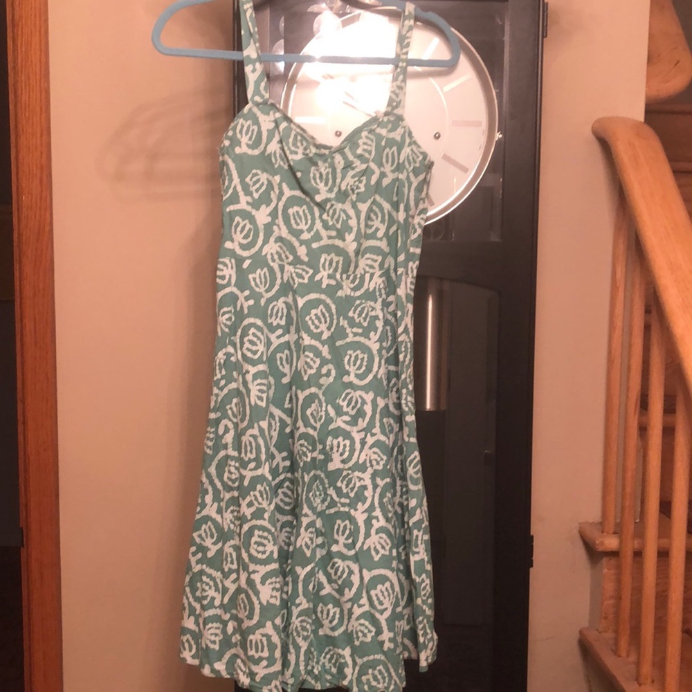 TOCCA green white cotton dress size 8